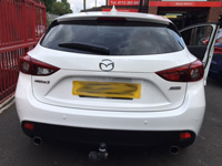 Image of customers car following accident